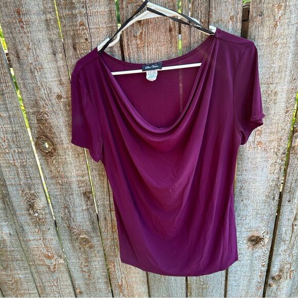 Star Vixen blouse short sleeve scoop flow neckline size large - Picture 5 of 7